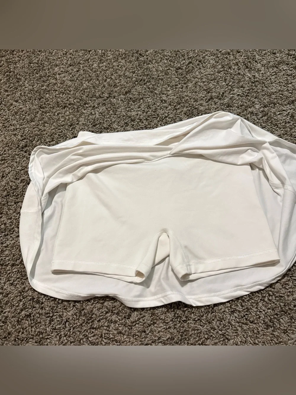 Nike White Women's Athletic Skort with Black Swoosh